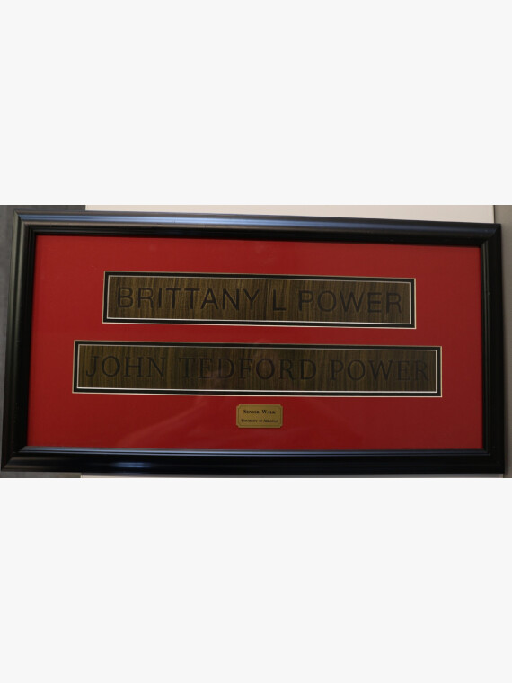 Framed Rubbing - 2 Names image